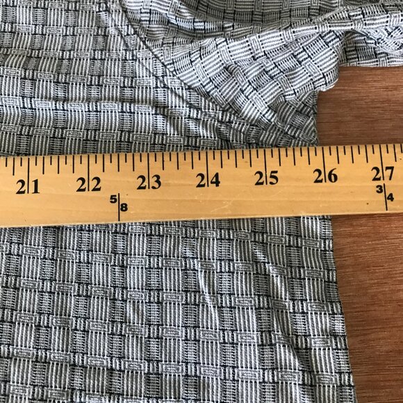 Tommy Bahama 100% Silk Shirt Men XXL Gray Plaid Button Up Short Sleeve Collared - Picture 8 of 11